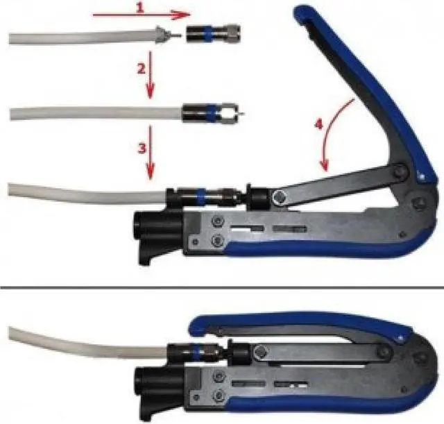 Alt view image 5 of 6 - PPC VT-200 Universal Cable Television/Satellite Professional Compression Tool