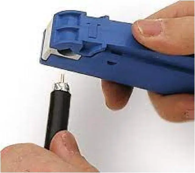 Alt view image 6 of 7 - CablePrep CPT-1100-Single Drop Cable/Coax Cable Stripper, RG7/RG11