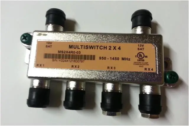 Alt view image 6 of 7 - DirecTV Zinwell 2 X 4 Multi-switch 950-1450 Mhz - 1450 Mhz (ms2x4r0-03)