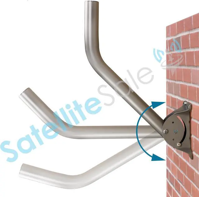 Alt view image 2 of 7 - SatelliteSale Universal J Pipe Antenna Mount 2 Outdoor With Monopoles for Satellite Dish HDTV