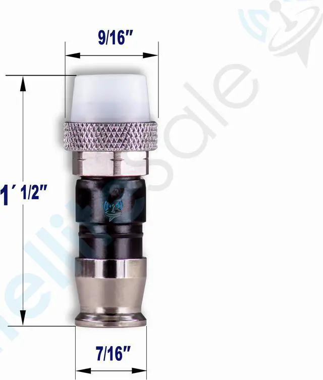 Alt view image 4 of 6 - SatelliteSale Indoor/Outdoor Coaxial F-Type Fittings Weather-Seal Connectors for RG-59 Coax Cables Pack of 10 Pcs