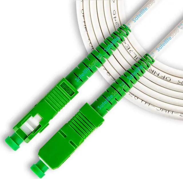 Main image of SatelliteSale Digital SCP/AC Fiber Optic OFNR Patch Cable Simplex SC-Standard Connector 2.9mm O.D. White Cord 6 feet