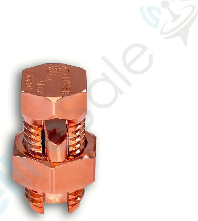 Alt view image 2 of 7 - SatelliteSale UL-Listed High Conductivity Copper Coated Brass Grounding Split Bolt Connectors Size #2 Pack of 10 pieces