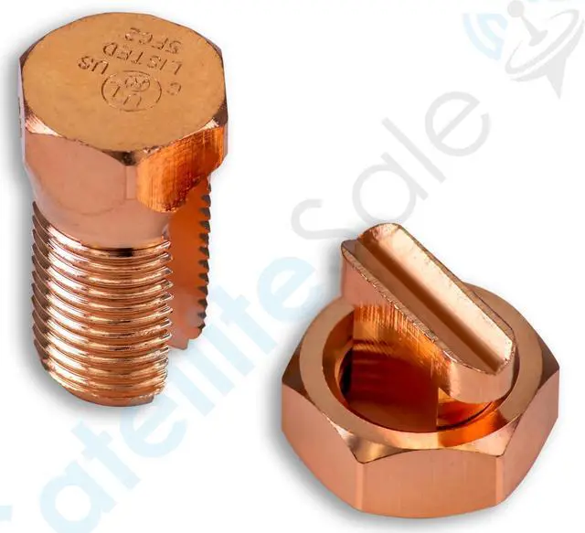 Alt view image 4 of 7 - SatelliteSale UL-Listed High Conductivity Copper Coated Brass Grounding Split Bolt Connectors Size #2 Pack of 10 pieces