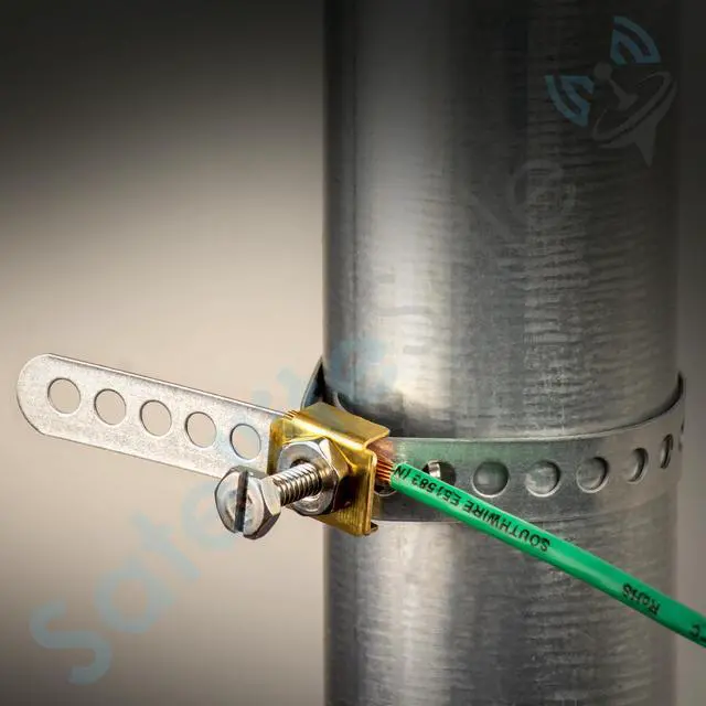 Alt view image 6 of 6 - SatelliteSale Galvanized Steel Grounding Strap 6" Flexible and Adjustable Pack of 1