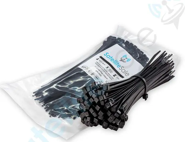 Alt view image 4 of 5 - SatelliteSale Cable Wire Zip Ties Polyamide Black 7,4", 200x4,7mm 1000pcs