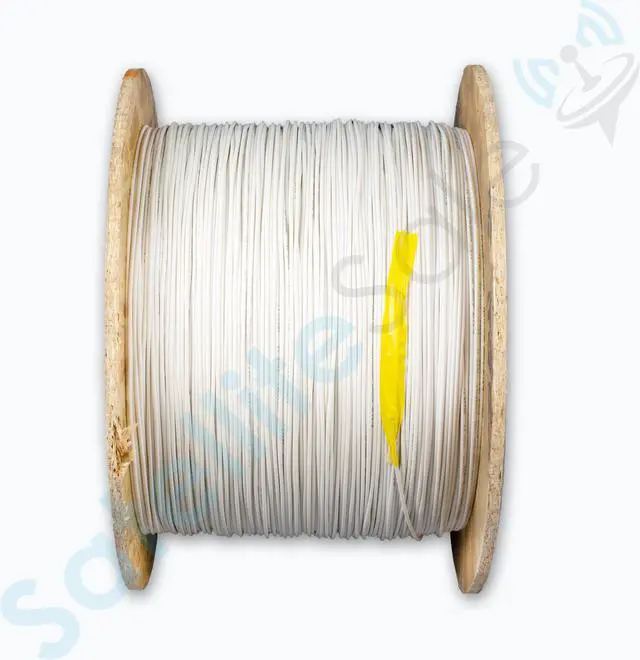 Alt view image 2 of 5 - Acome N7910D Indoor Aramide Reinforced Fiber Optical 2.8mm Drop White Cable 1000m/3280ft