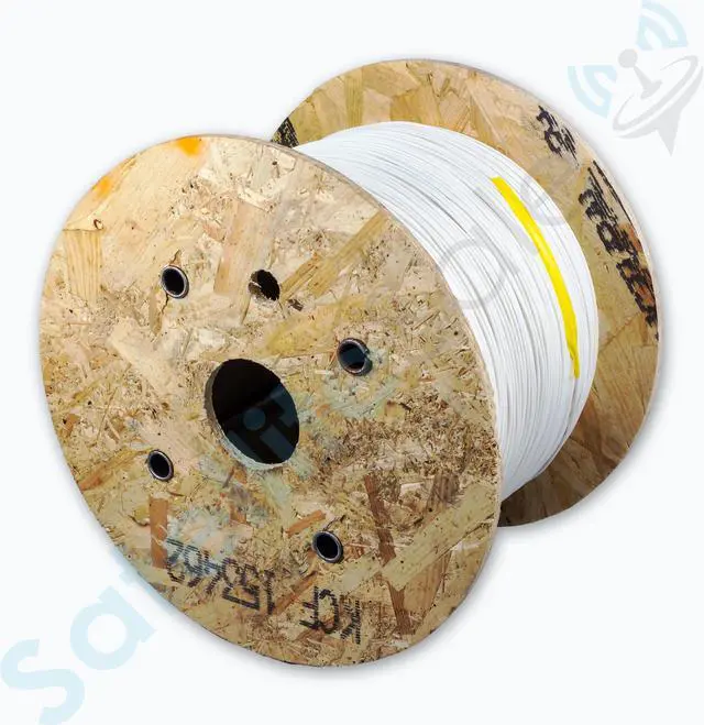Alt view image 3 of 5 - Acome N7910D Indoor Aramide Reinforced Fiber Optical 2.8mm Drop White Cable 1000m/3280ft