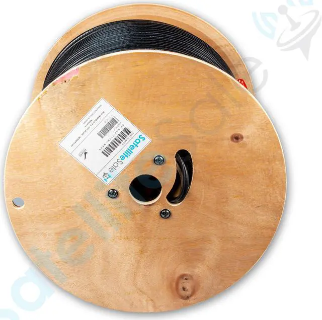 Alt view image 4 of 5 - SatelliteSale RG6 Trishield 77% Coaxial Cable with Messenger Wire PVC Black 1000 feet
