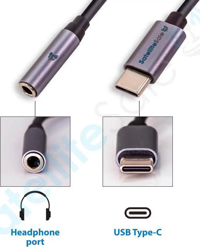 Alt view image 3 of 5 - SatelliteSale Universal USB Type C to AUX 3.5mm Jack Audio Adapter Male to Female Converter