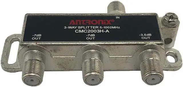 Alt view image 3 of 5 - Antronix High Performance 3-Way Cable TV Splitter CMC2003H-A OTA Coaxial 5-1002M