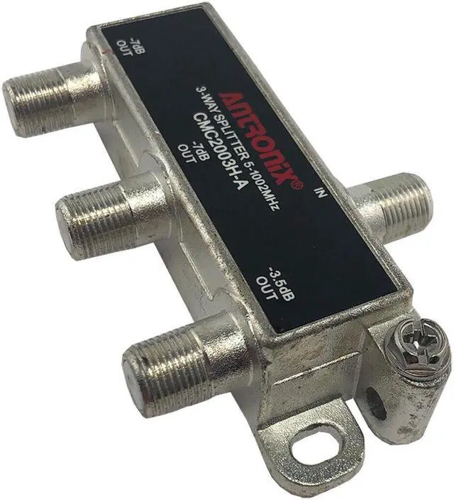 Alt view image 4 of 5 - Antronix High Performance 3-Way Cable TV Splitter CMC2003H-A OTA Coaxial 5-1002M