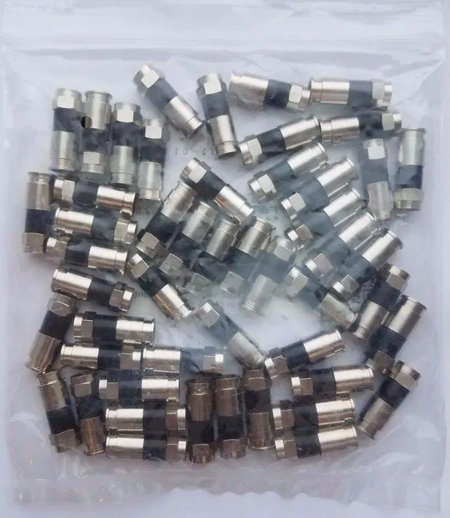 Alt view image 3 of 6 - Perfect Vision PV6UE-05 Ridgeloc Compression Connectors RG6 Coax Cable Bag of 50