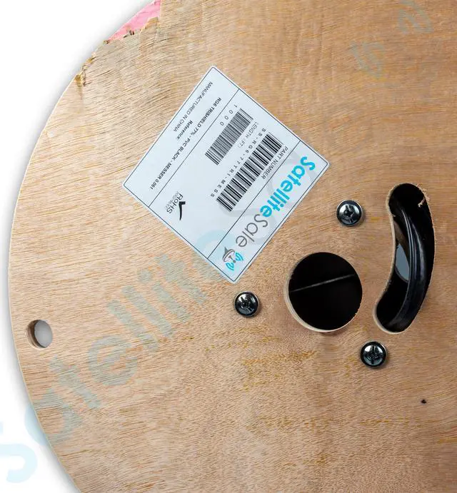 Alt view image 5 of 5 - SatelliteSale RG6 Trishield 77% Coaxial Cable with Messenger Wire PVC Black 1000 feet