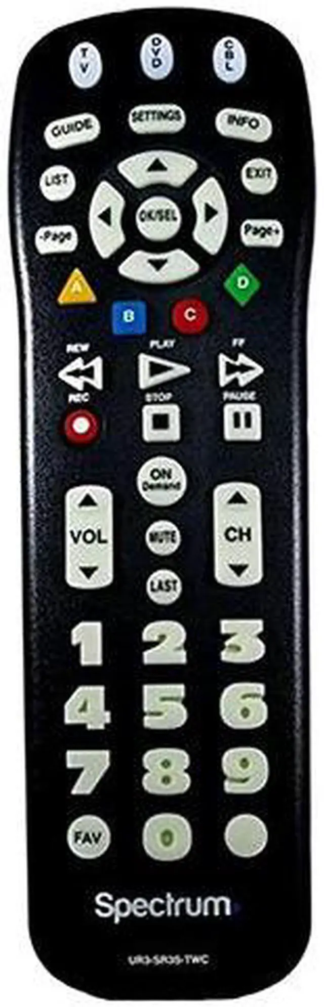 Main image of Spectrum TV Remote Control Ur3-sr3s (Big Button for the People with Bad Eyesight)