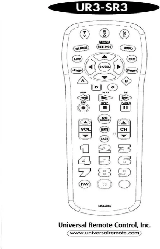 Alt view image 4 of 5 - Spectrum TV Remote Control Ur3-sr3s (Big Button for the People with Bad Eyesight)