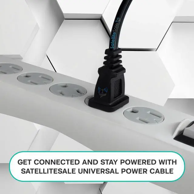 Alt view image 6 of 6 - SatelliteSale 18AWG 2-Prong to Round/Round Connector AC Universal Replacement Power Cable Universal Wire PVC Black Cord 6 feet