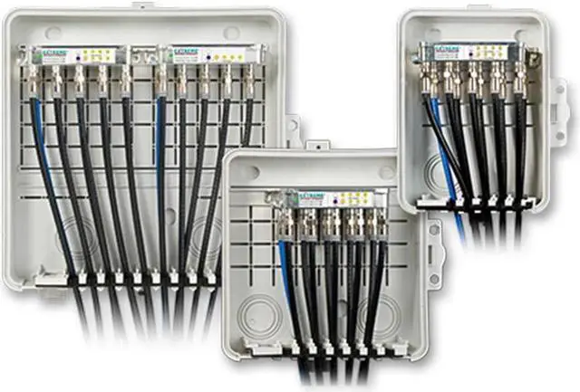 Alt view image 7 of 7 - Extreme Broadband Weather Proof Premise Enclosure 9 x 9 x 4 Amphenol IPE994-LTC