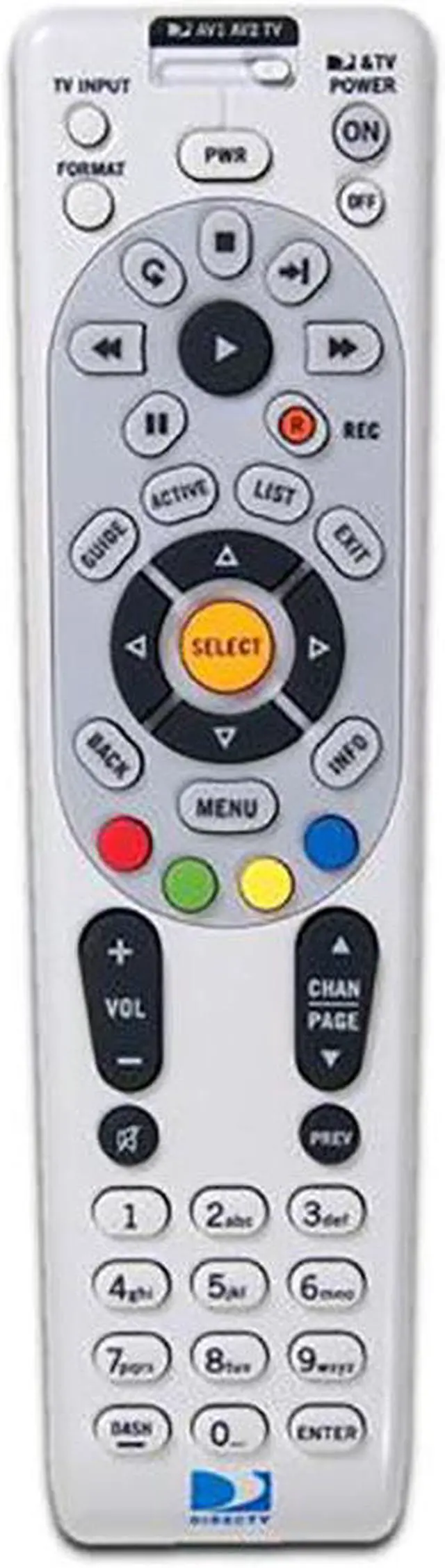 Alt view image 4 of 9 - DirecTV RC66RX Universal RF Remote DTV RF Remote