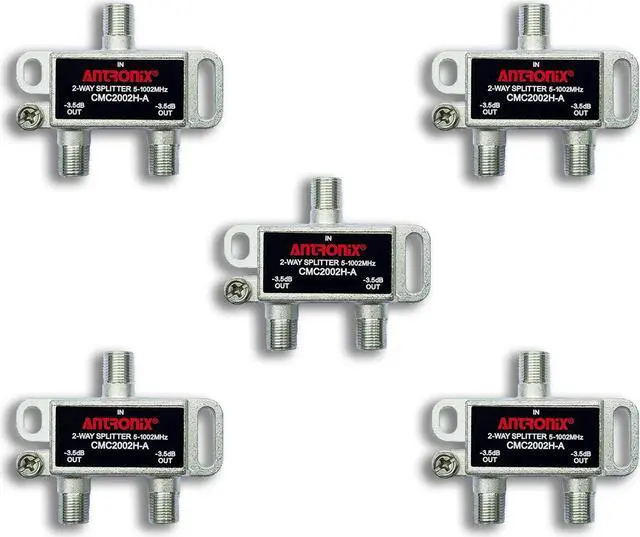 Main image of Antronix CMC2002H 2-Way-(5) Pack Horizontal Splitter (2) -3.5db Ports 5-1002 MHz