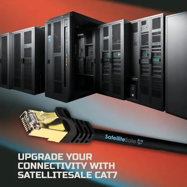Alt view image 6 of 7 - SatelliteSale RJ45 Cat-7 Network Ethernet SSTP Internet Cable 600 MHz 10 Gbps Universal Wire Black Cord 3 feet