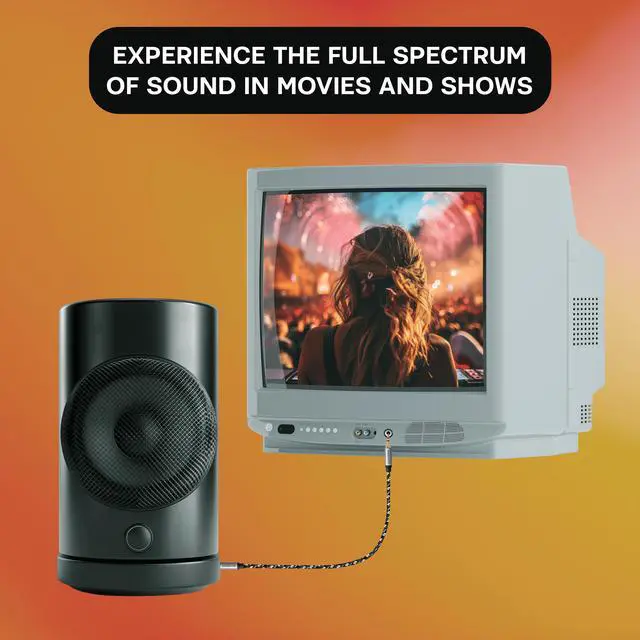 Alt view image 6 of 6 - SatelliteSale Auxiliary 3.5mm Audio Jack Male to Male Digital Stereo Aux Cable Universal Wire Black/White Nylon Cord 6 feet