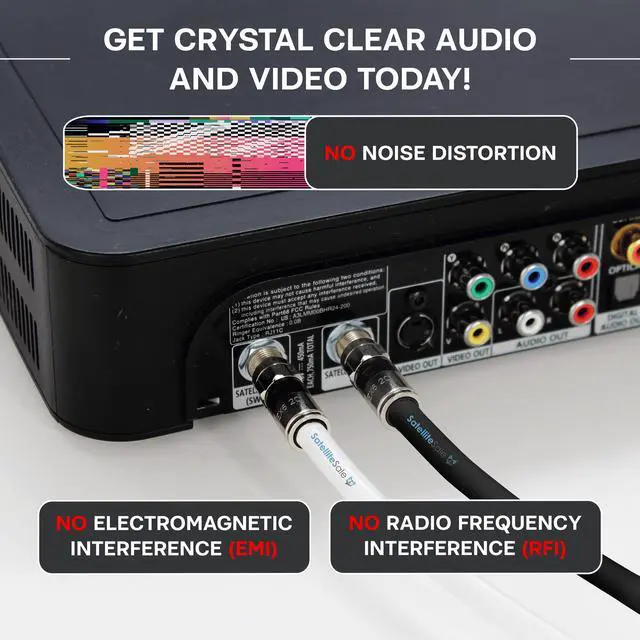 Alt view image 6 of 6 - SatelliteSale Digital 75Ohm RG-6/U Coaxial Cable with F-Type Connector Indoor/Outdoor Universal Wire White Cord 25 feet