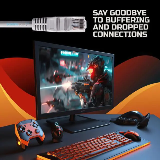 Alt view image 3 of 7 - SatelliteSale RJ45 Cat-5e Network Ethernet UTP 4 Path Internet Cable 100 MHz 1000 Mbps Universal Wire Gray Cord 1.5 feet