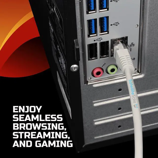 Alt view image 5 of 7 - SatelliteSale RJ45 Cat-5e Network Ethernet UTP 4 Path Internet Cable 100 MHz 1000 Mbps Universal Wire Gray Cord 6 feet