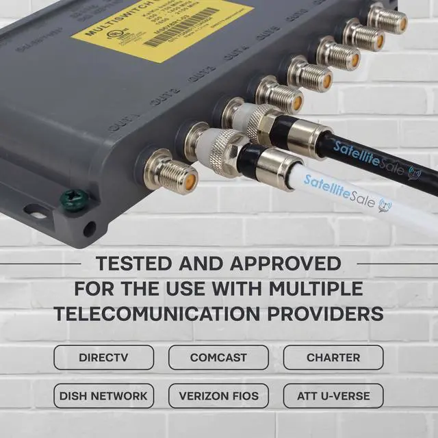 Alt view image 6 of 6 - SatelliteSale Digital RG-6/U 75 Ohm Coaxial Cable with F-Type Waterproof Connectors Indoor/Outdoor Universal Wire Black Cord 100 feet