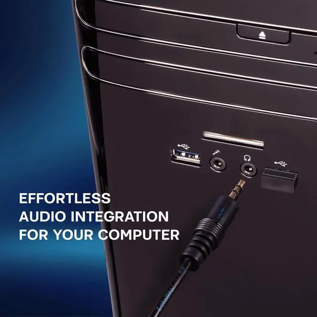 Alt view image 4 of 7 - SatelliteSale Auxiliary 3.5mm Audio Jack Male to Male Digital Stereo Aux Cable Universal Wire PVC Black Cord 100 feet