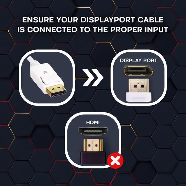 Alt view image 5 of 6 - SatelliteSale DisplayPort DP Cable Male to Male 4K/30Hz 8.64Gbps Universal Wire PVC White Cord 6 feet