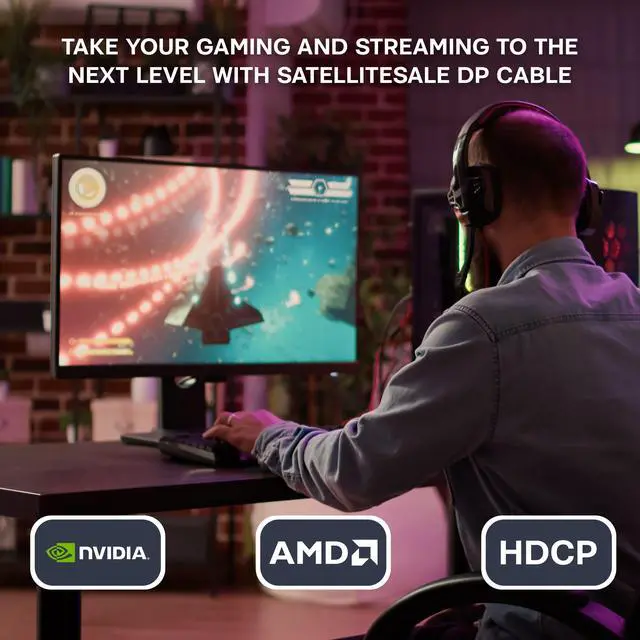 Alt view image 6 of 6 - SatelliteSale Mini DisplayPort to Display Port DP Cable Male to Male 4K/30Hz 8.64Gbps Universal Wire PVC White Cord 6 feet