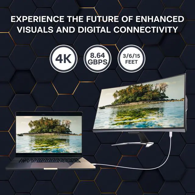 Alt view image 4 of 6 - SatelliteSale Mini DisplayPort to Display Port DP Cable Male to Male 4K/30Hz 8.64Gbps Universal Wire PVC White Cord 6 feet