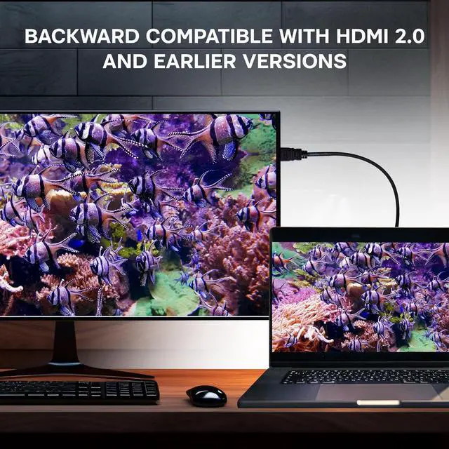Alt view image 4 of 7 - SatelliteSale Digital High-Speed 2.0 HDMI Cable 4K/60Hz 18Gbps PVC 2160p Black Cord Universal Wire 3 Feet
