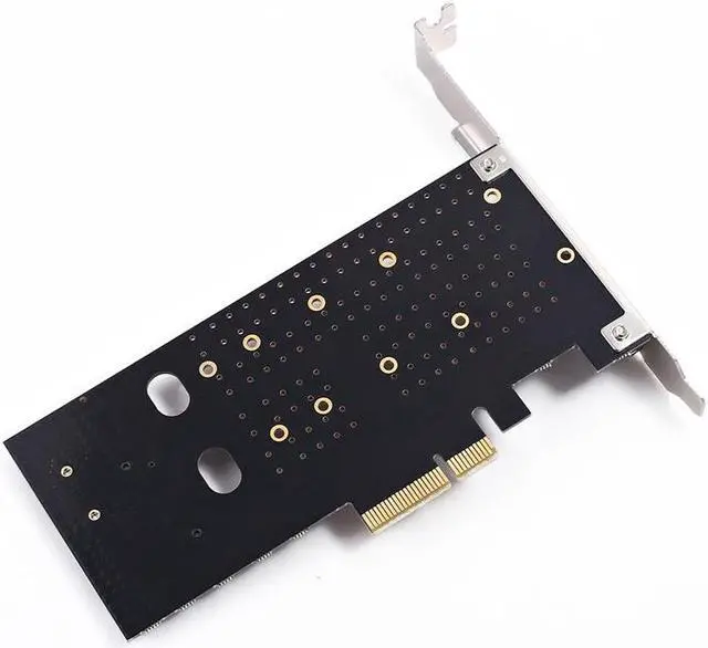 Alt view image 3 of 12 - Dual M.2 Pcie Adapter, M2 Ssd Nvme (M Key) Or Sata (B Key) 22110 2280 2260 2242 2230 To Pci-E 3.0 X 4 Host Controller Expansion Card For Desktop Pci Express Slot