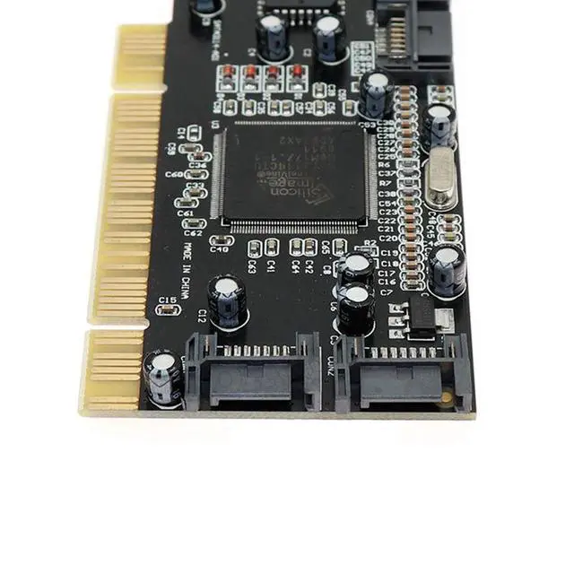 Alt view image 6 of 13 - Sata Pci 4 Port Expansion Card Sata Controller Pci Raid Card Pci To Sata Adpater Sata Pci Converter Card For Desktop/Computer
