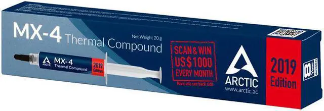 Alt view image 3 of 6 - ARCTIC COOLING  MX-4 20g  2019 Edition Paste Cooler Grease 8.5W/mK Water Cooling Conductive Heatsink Plaster Cooler  High Performance Thermal Paste-20 Gram