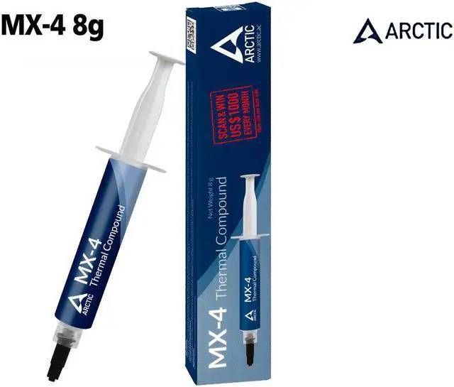 Main image of ARCTIC COOLING MX-4 8g 2019 Edition Paste Cooler Grease 8.5W/mK Water Cooling Conductive Heatsink Plaster Cooler High Performance Thermal Paste-8.0 Gram