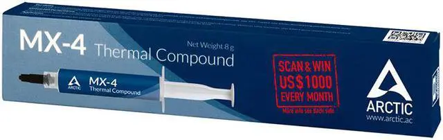 Alt view image 4 of 6 - ARCTIC COOLING MX-4 8g 2019 Edition Paste Cooler Grease 8.5W/mK Water Cooling Conductive Heatsink Plaster Cooler High Performance Thermal Paste-8.0 Gram