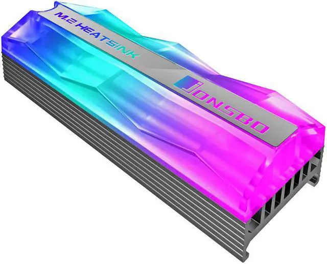 Alt view image 2 of 7 - Cooling Warship NGFF M.2 SSD Aluminum Heat Sink M.2 Hard Drive Radiator RGb Color Changing Streamer Light Effect Cooling Heatsink