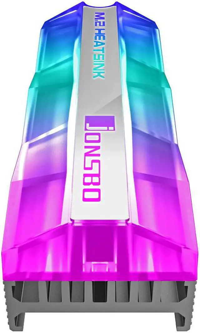 Alt view image 3 of 7 - Cooling Warship NGFF M.2 SSD Aluminum Heat Sink M.2 Hard Drive Radiator RGb Color Changing Streamer Light Effect Cooling Heatsink