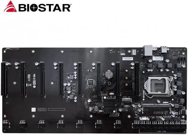 Alt view image 2 of 6 - Biostar TB360-BTC D+ LGA1151 SODIMM DDR4 8 GPU Support GPU ATX Motherboard for Cryptocurrency Mining (BTC)