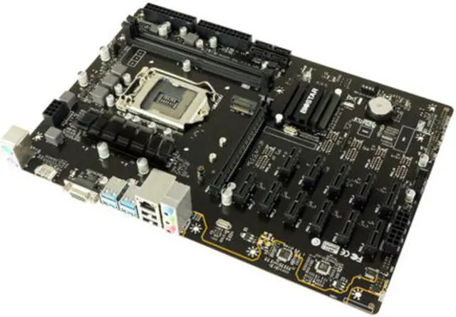 Alt view image 2 of 7 - Biostar TB360-BTC PRO 12 GPU Crypto Mining Motherboard ATX 32G 12 X Pci-E 3.0 Usb 3.1 Intel Btc Mine Board