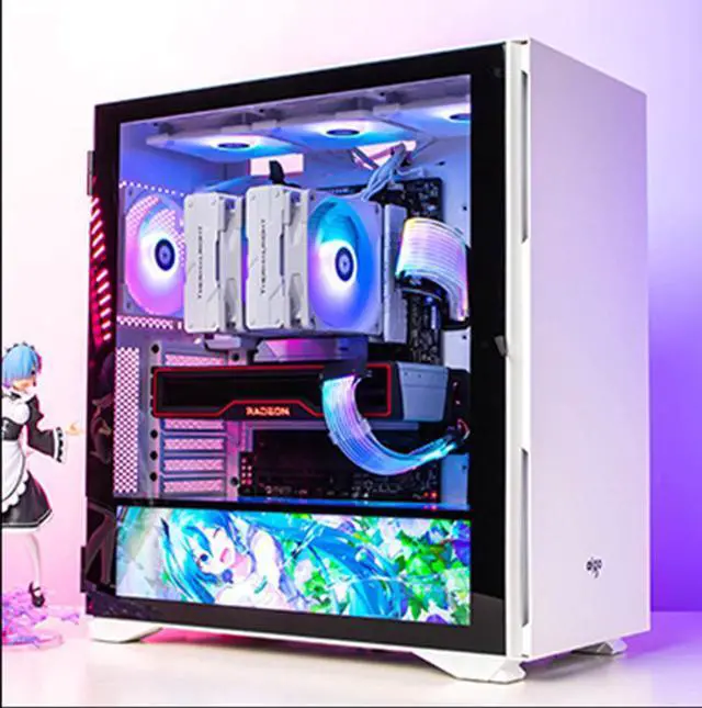 Alt view image 4 of 7 - Addressable RGB Power Extension Cable Sleeved Cable Extension PC Kit 18AWG 24Pin ATX Power Supply PSU Cable with Combs 24CM