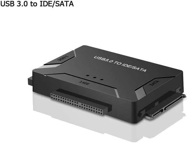 Main image of USB 3.0 to SATA/IDE Adapter with Universal 2.5"/3.5" Hard Drive Disk Converter IDE to USB Adapter 5V/2A Power Supply and USB 3.0 Cable for HDD/SSD & IDE HDD