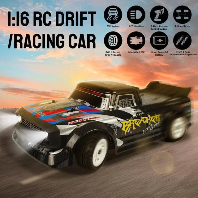 Main image of 1:16 4WD RC Racing Car 2.4G Remote Control Drift Car 30KM/H High Speed Car Truck