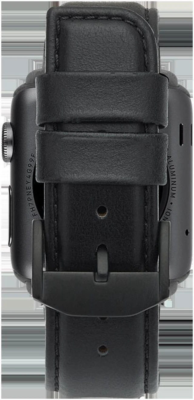 Alt view image 3 of 15 - Case-Mate Black Signature Leather 38mm or 40mm Apple Watch Band