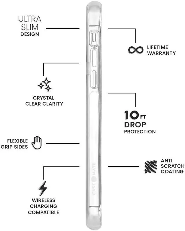 Alt view image 3 of 8 - Case-Mate iPhone 11 Pro Max Tough Clear Case