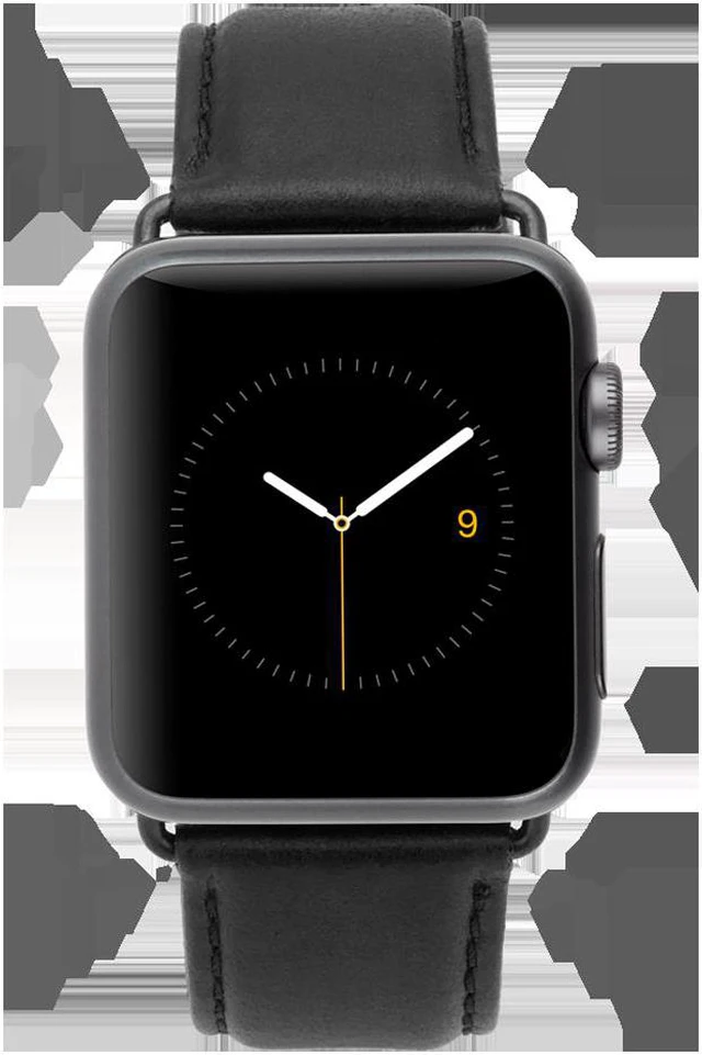 Alt view image 2 of 15 - Case-Mate Black Signature Leather 38mm or 40mm Apple Watch Band